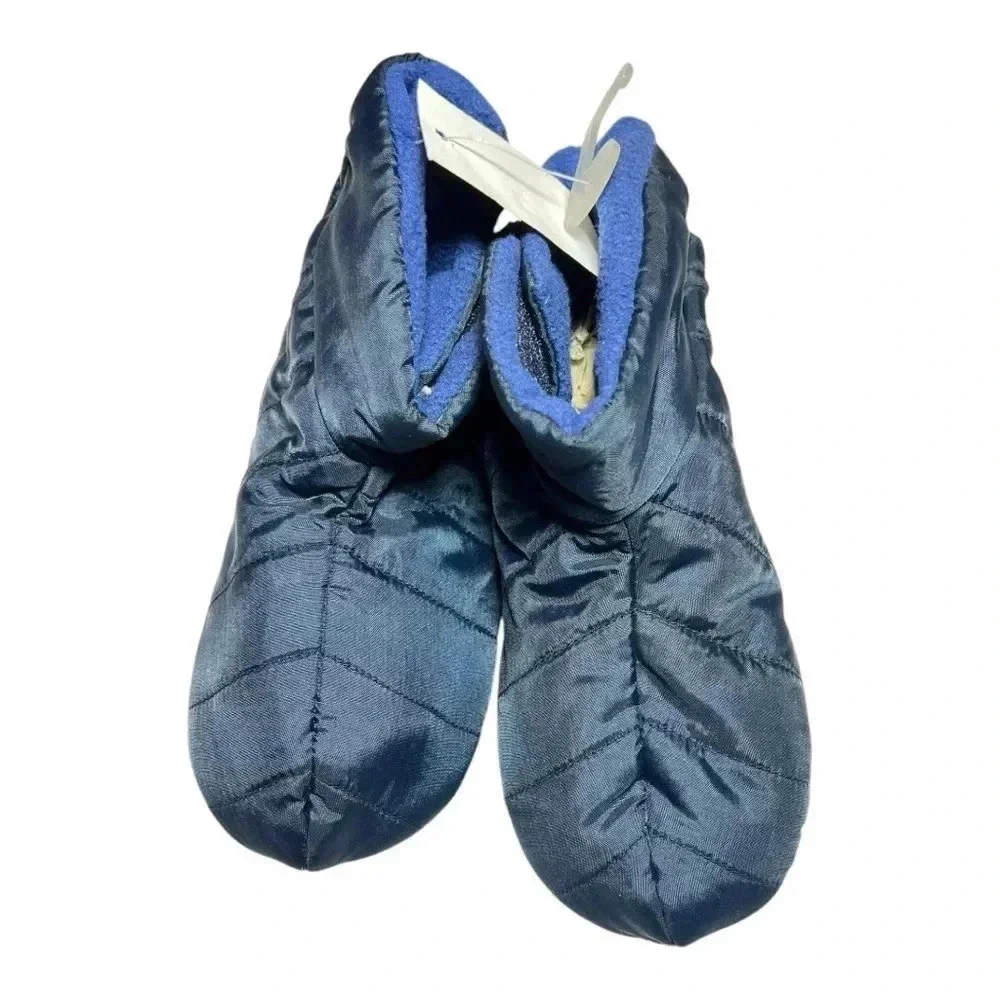 Boys Gap Quilted Lined Slippers Booties Toddler Size 10 Navy Blue NWT Unisex